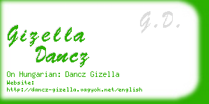 gizella dancz business card